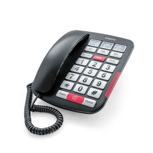 Emporia  Big-Button Amplified Corded Home Phone Black/Silver | AMPLi40