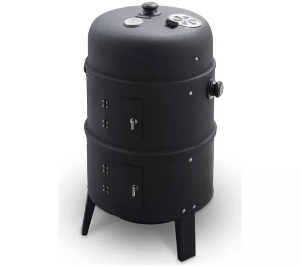 TOWER T978573 2 in 1 Smoker & Charcoal Grill - Black