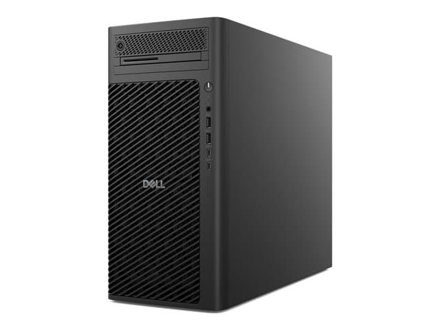 DELL - Pro Max Tower T2 FCT2250 - AI PC - tower Core Ultra 7 265 / up to 5.3 GHz - vPro Enterprise - RAM 32 GB - SSD 1 TB - SED, NVMe, TLC - NVIDIA RTX 2000 Ada - Gigabit Ethernet - Win 11 Pro - monitor: none - black - BTP - with 3 Years Basic Onsite