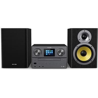 Philips Audio TAM8905/10 Micro Music System with Bluetooth and DAB+/FM Internet Radio (FREE Philips TAH4209BK Headphones with every purchase worth €49.99)
