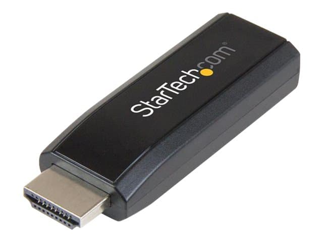 STARTECH.COM - StarTech HDMI to VGA Adapter - Aux Audio Output - Compact - 1920x1200 - HDMI to VGA (HD2VGAMICRA) - video converter - black