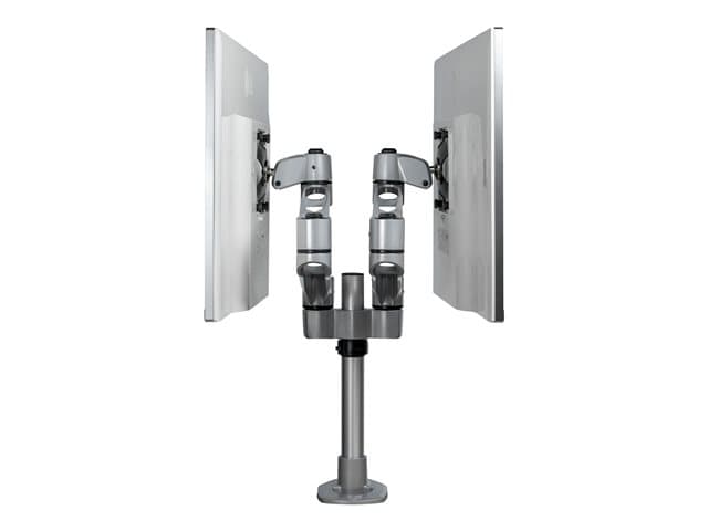 STARTECH.COM - Startech Desk Mount Dual Monitor Arm, Premium Articulating Monitor Arm, up to 27" VESA Mount Displays, Height Adjustable Monitor Mount, Rotating/Swivel/Tilt, Desk Clamp/Grommet, Silver - Easy & Quick Assembly (ARMDUALPS)
