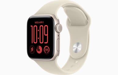 Apple Watch SE 3 GPS + Cellular 40mm Starlight Aluminium Case with Sand Sport Band - M/L | MJLE4MP/A