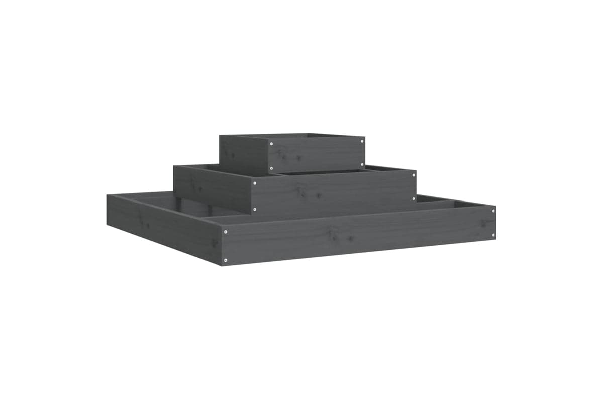 vidaXL 823866 Planter Grey 80x80x27cm Solid Wood Pine