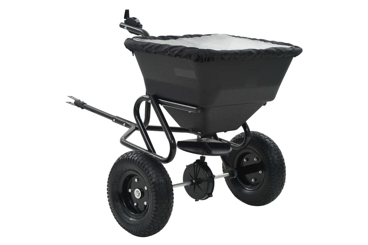 vidaXL 142967 Tow Behind Salt Spreader Pvc And Steel 125x74x79cm 45 L