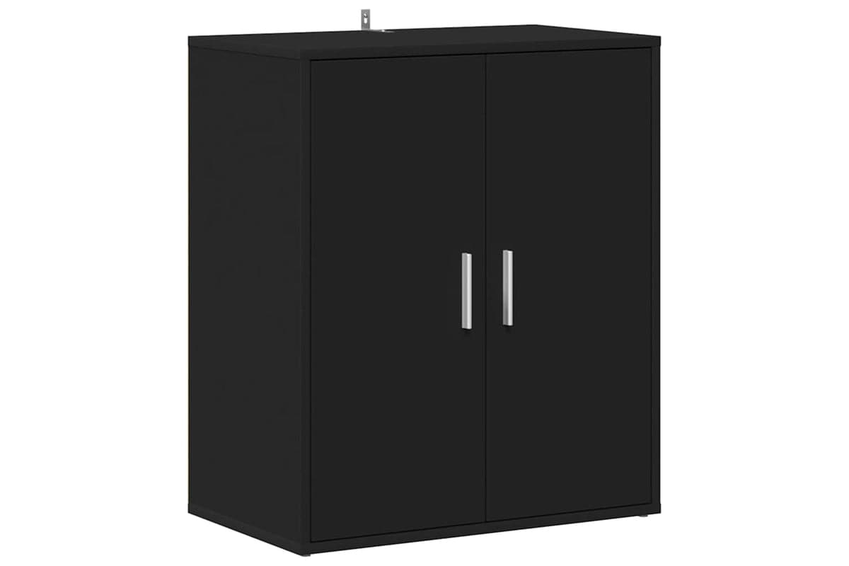 vidaXL 808919 Shoe Cabinet Black 60x35x70cm Engineered Wood