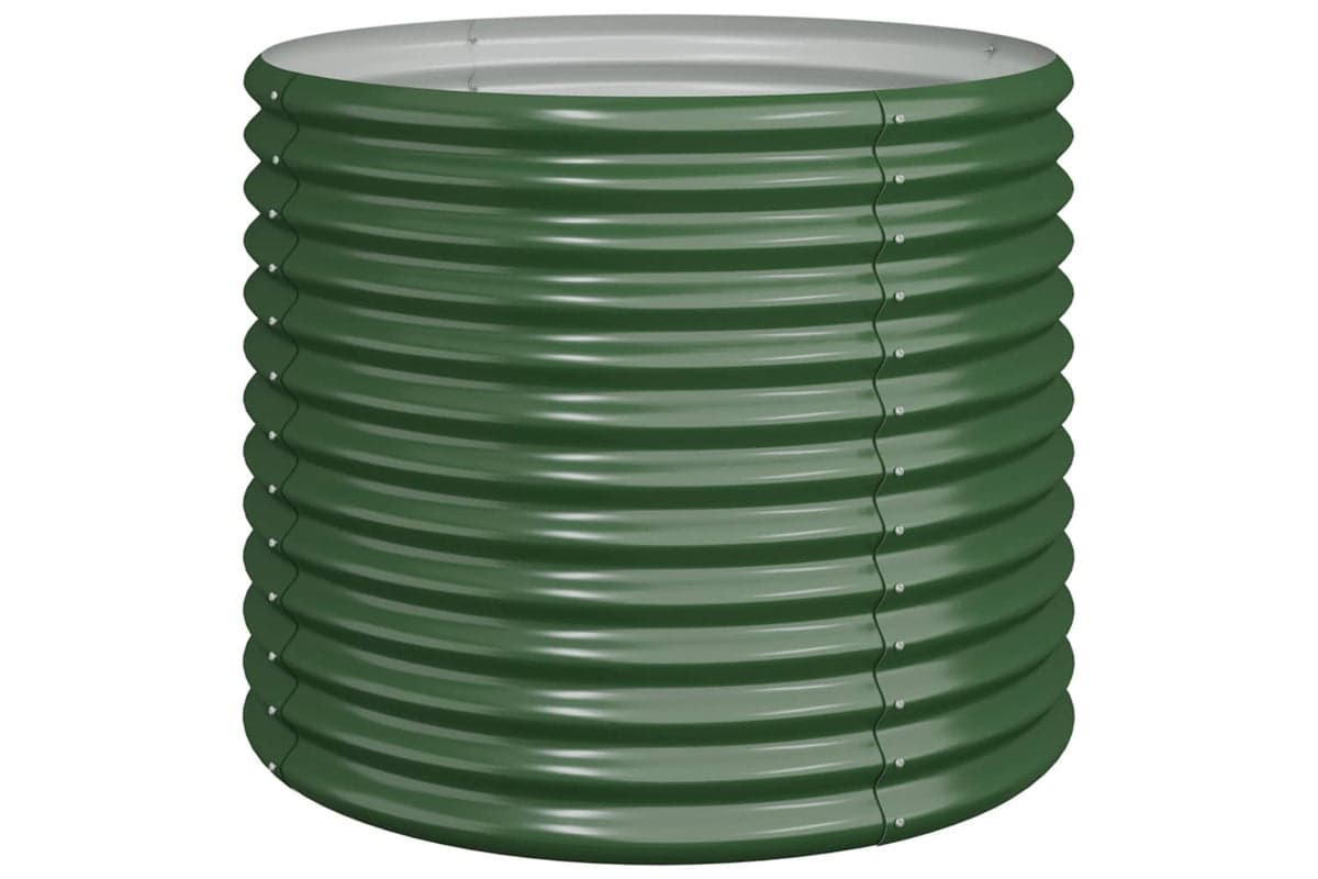 vidaXL 318858 Garden Planter Powder-coated Steel 80x80x68cm Green