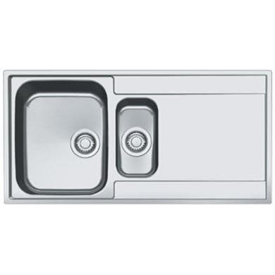 Franke Maris 1.5 Bowl Inset Chrome Stainless Steel Kitchen Sink with Right Hand Drainer
