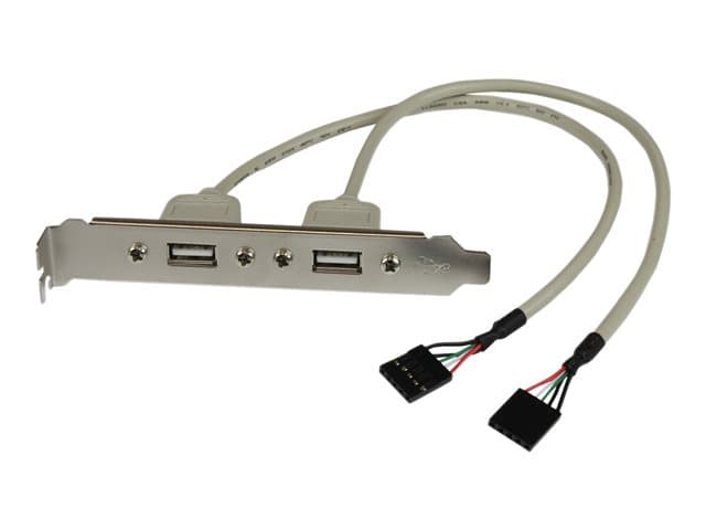 STARTECH.COM - StarTech 2 Port USB A Female Slot Plate Adapter - USB panel - USB (F) to 5 pin in-line (F) - USBPLATE - USB panel - USB to 5 pin in-line