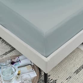 200 Thread Count Cotton Percale Fitted Duck Egg