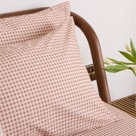 Poppy Check Standard Pillowcase Pair Red