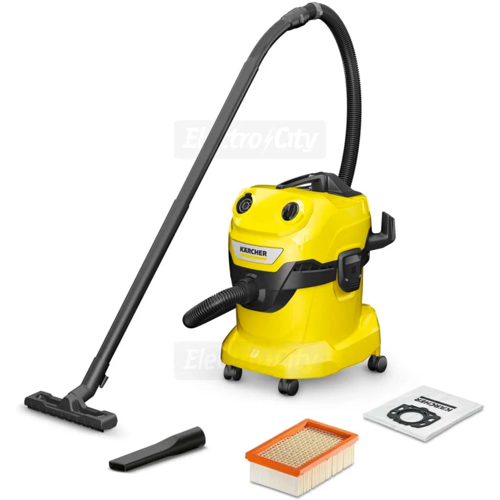 Karcher WD 4 1100W Wet and Dry Vacuum Cleaner | Yellow