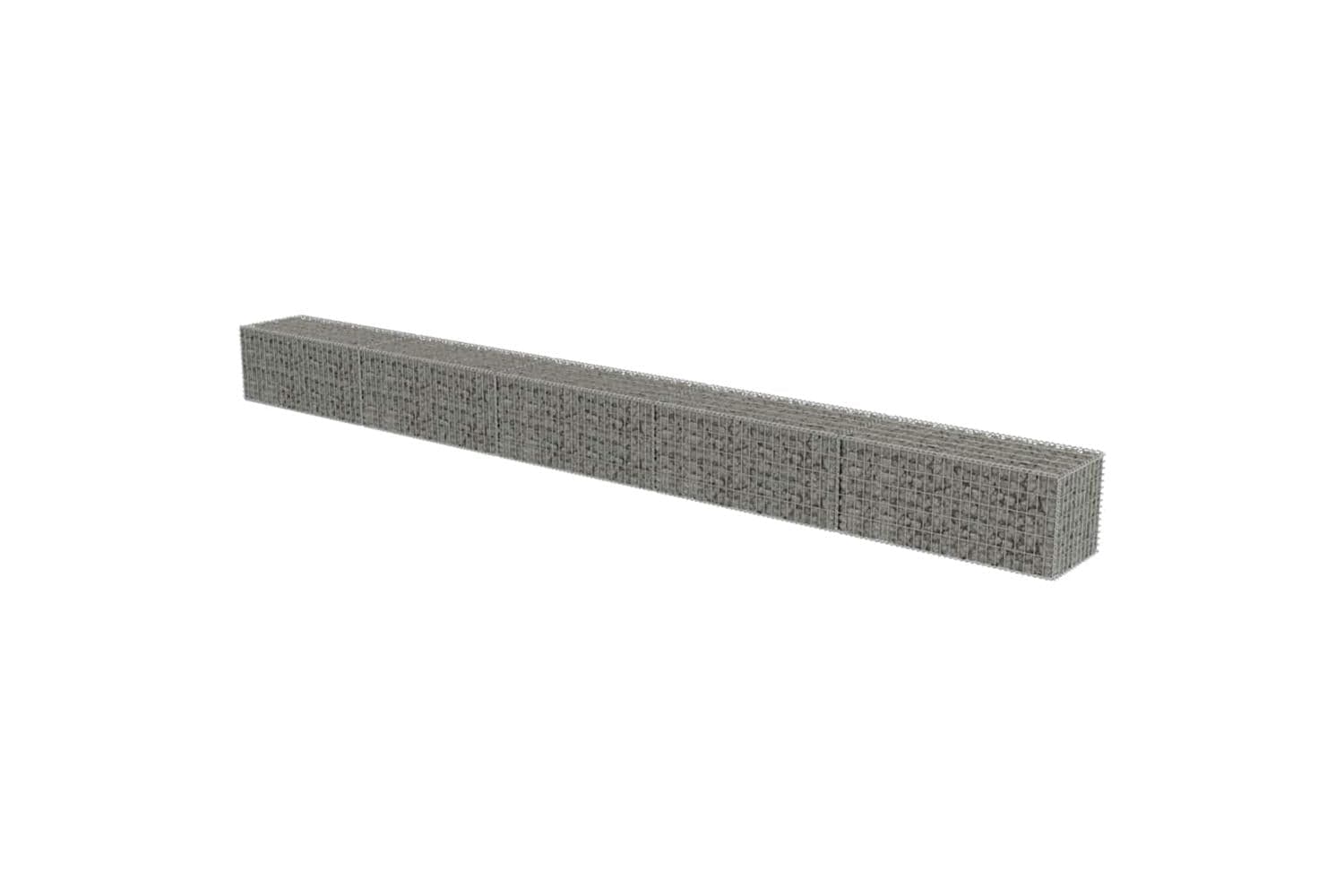 vidaXL 143581 Gabion Wall With Covers Galvanised Steel 600x50x50cm