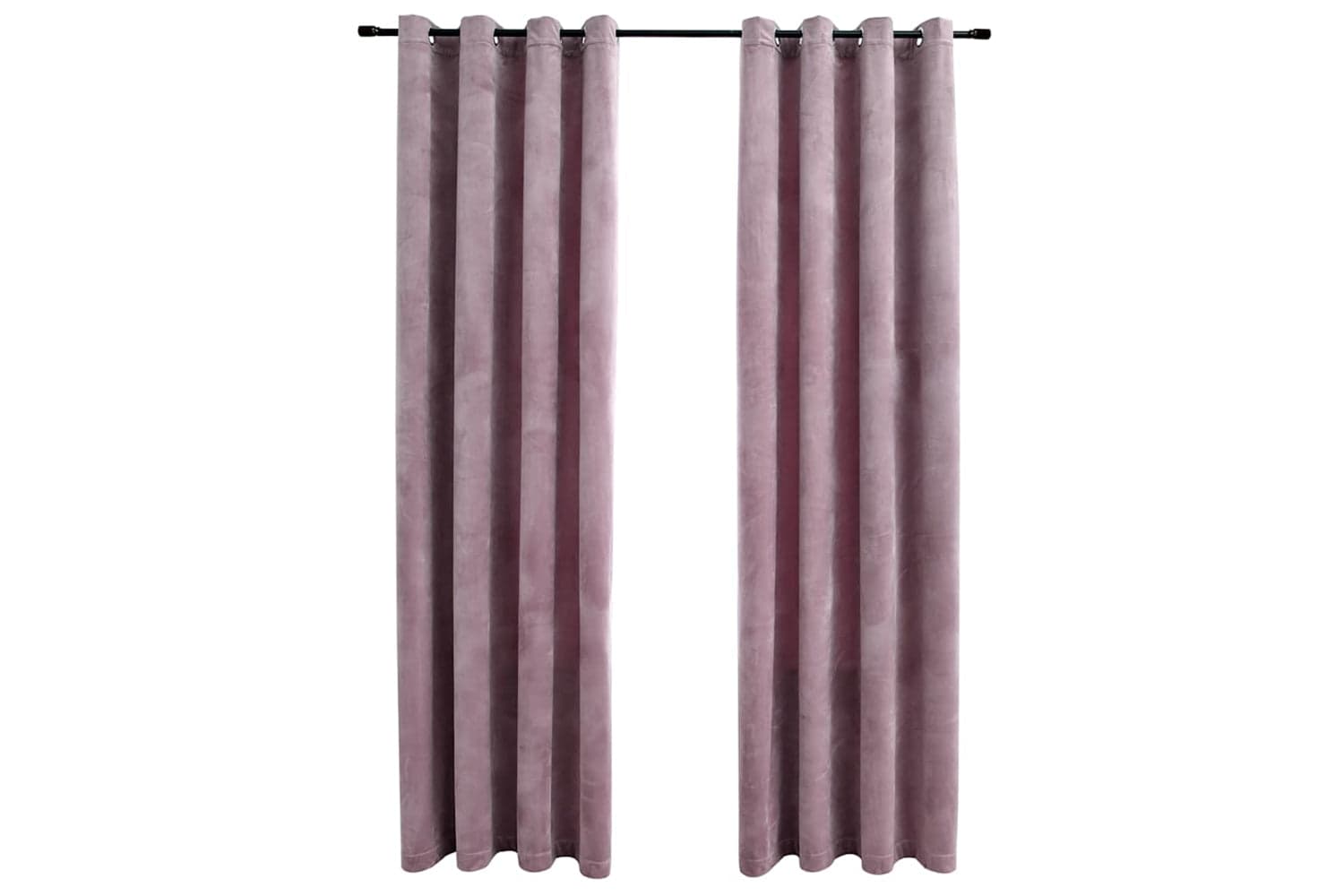 Vidaxl Blackout Curtains With Rings 2pcs Velvet Antique Pink 140x245cm