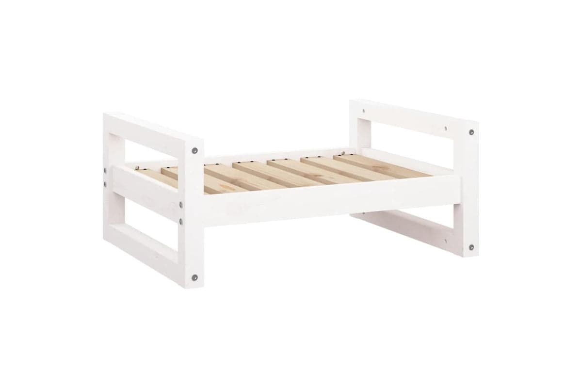 Vidaxl Dog Bed White 655x505x28 Cm Solid Pine Wood