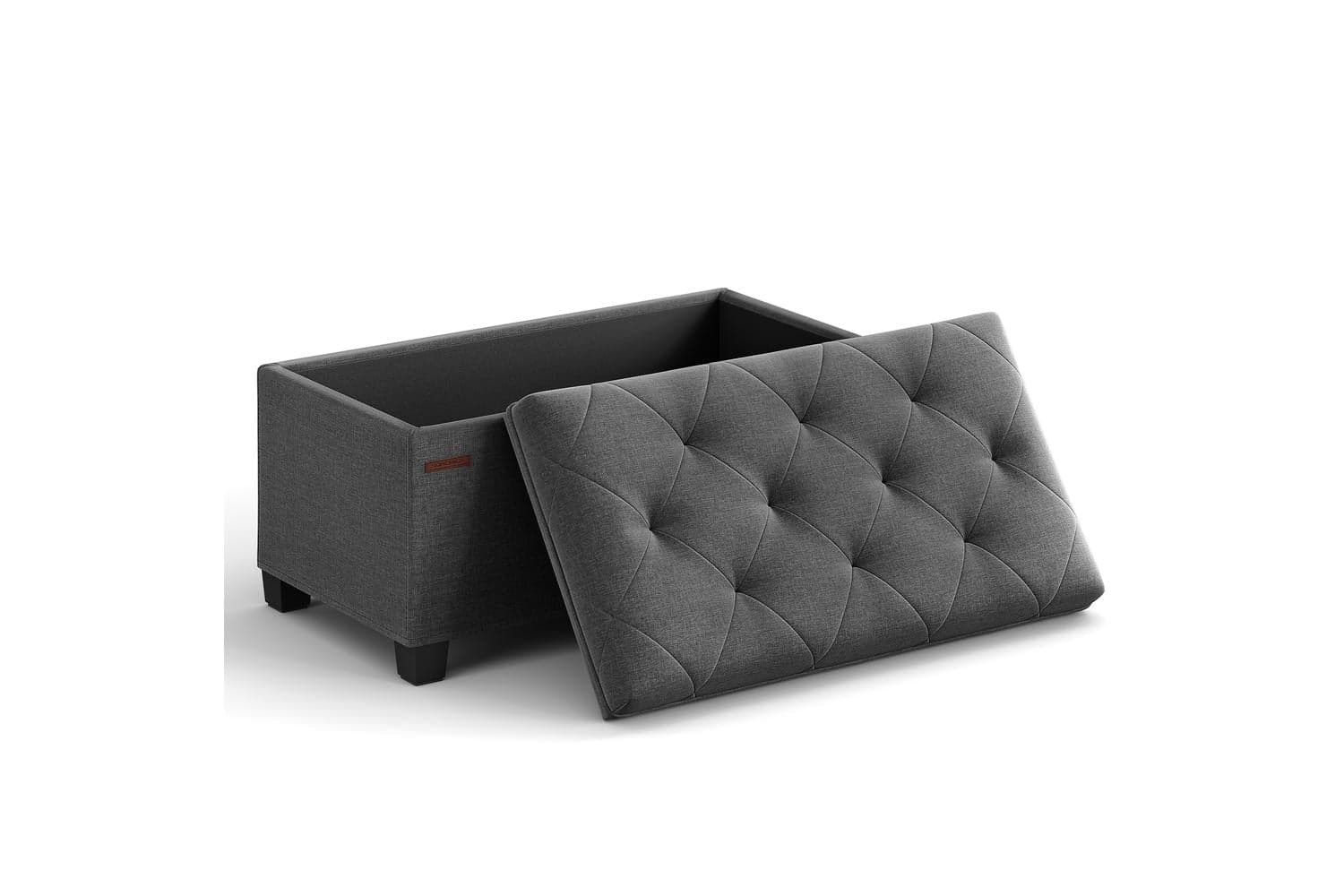 Storage Ottoman | Ottoman | Linen Look | 40 X 76 X 40 Cm