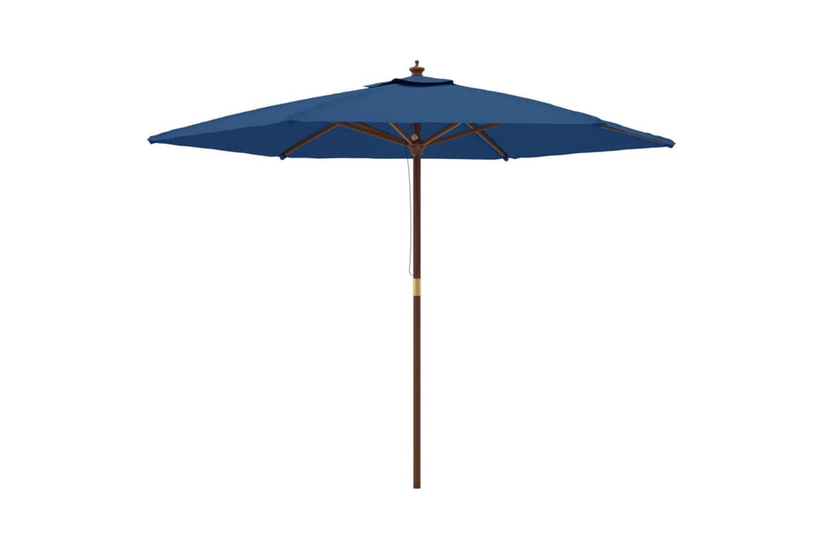 vidaXL 363174 Garden Parasol With Wooden Pole Azure Blue 299x240cm