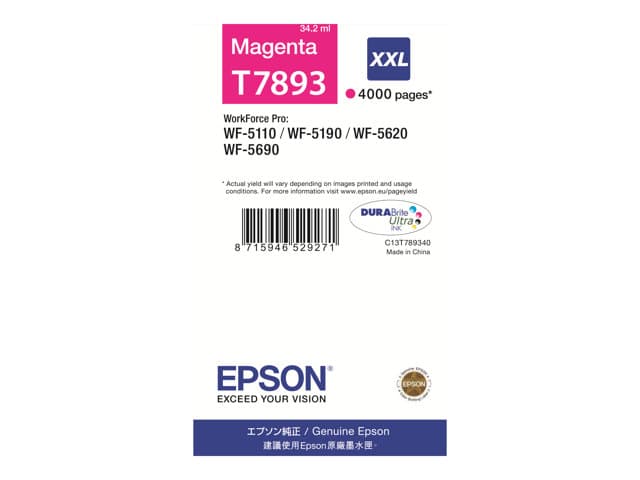 EPSON - T7893 - 1 - XXL size - magenta - original - print cartridge