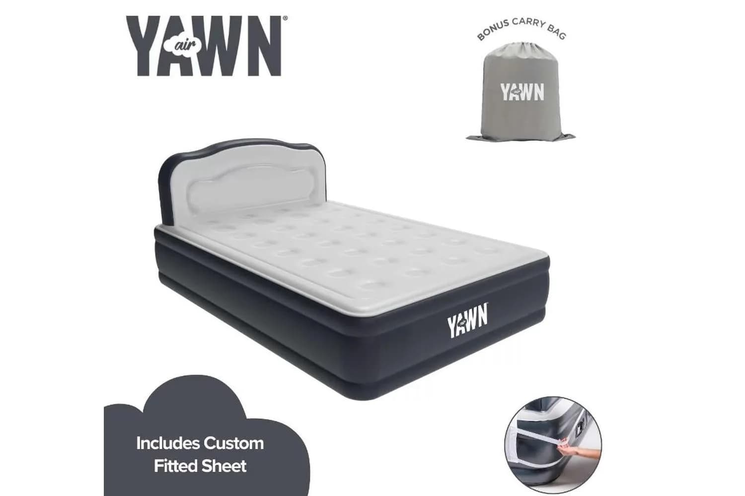 Yawn Air Bed with Fitted Sheet | Double