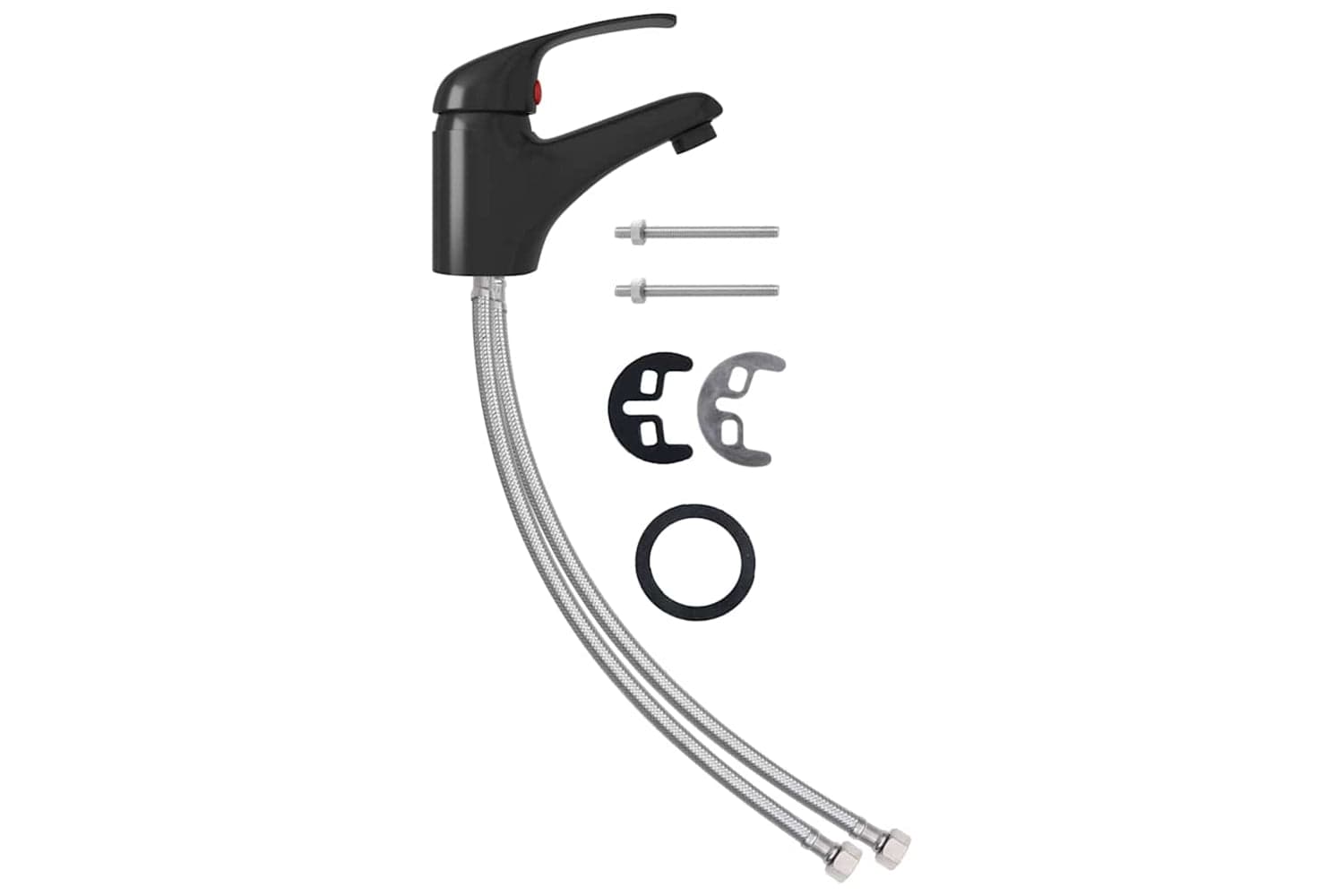 vidaXL 149080 Basin Mixer Tap Black 13x10cm