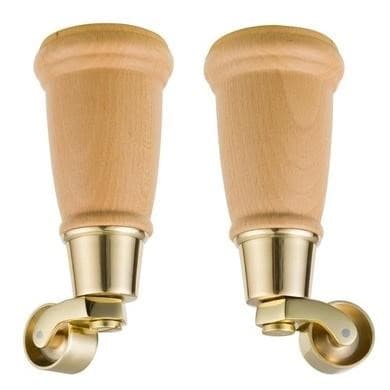 Set of 4 Light Wood Footstool Legs - Ramona