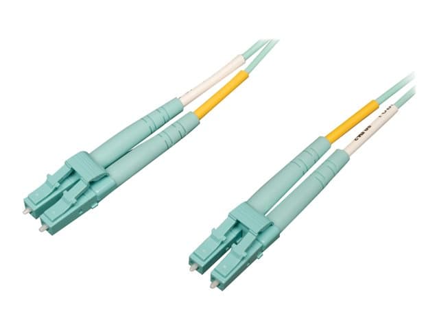Tripp Lite - Eaton Tripp Lite Series 10Gb/40Gb/100Gb Duplex Multimode 50/125 OM4 LSZH Fiber Patch Cable (LC/LC), Aqua, 5M (16.4 ft.) - patch cable - 5 m - 5 m - aqua