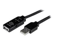 STARTECH.COM - StarTech 35m USB 2.0 Active Extension Cable - M/F - USB extension cable - USB (M) to USB (F) - USB 2.0 - 115 ft - active - black - USB2AAEXT35M - USB extension cable - USB to USB - 35 m