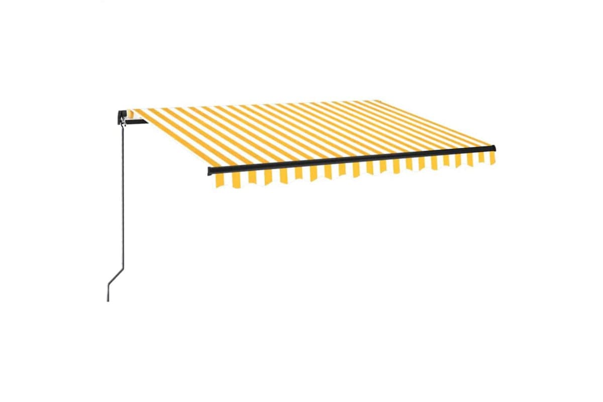 vidaXL 3069078 Manual Retractable Awning 350x250cm Yellow And White