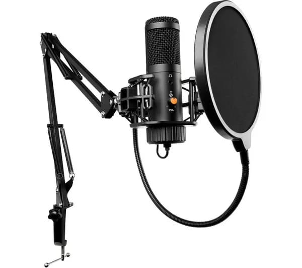 NOS X500 USB Microphone Boom Set - Black