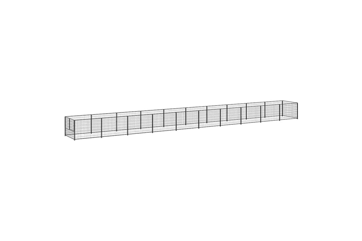 Vidaxl 3082100 Dog Kennel Black 10 M2 Steel