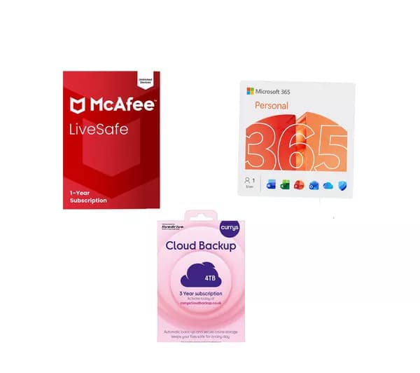 MICROSOFT 365 Personal, Cloud Backup & LiveSafe Bundle