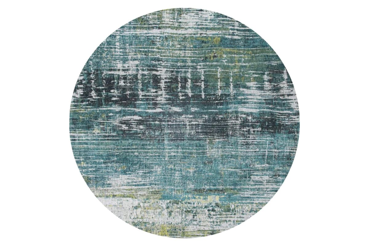 Louis De Poortere | Streaks Eco Round Rug | Glen Cove | 140 x 140 cm