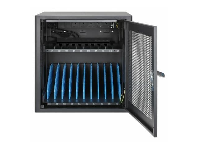 MANHATTAN - cabinet unit - for 10 notebooks/tablets/mobile phones - UK - black