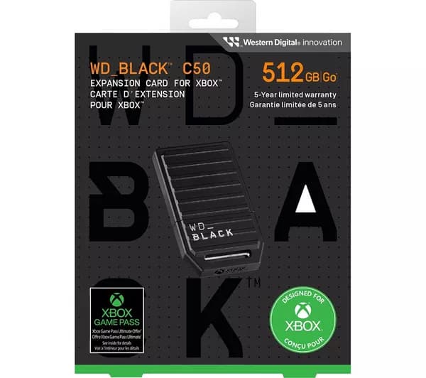 WD _BLACK C50 Expansion Card for Xbox Series X/S - 512 GB, Black