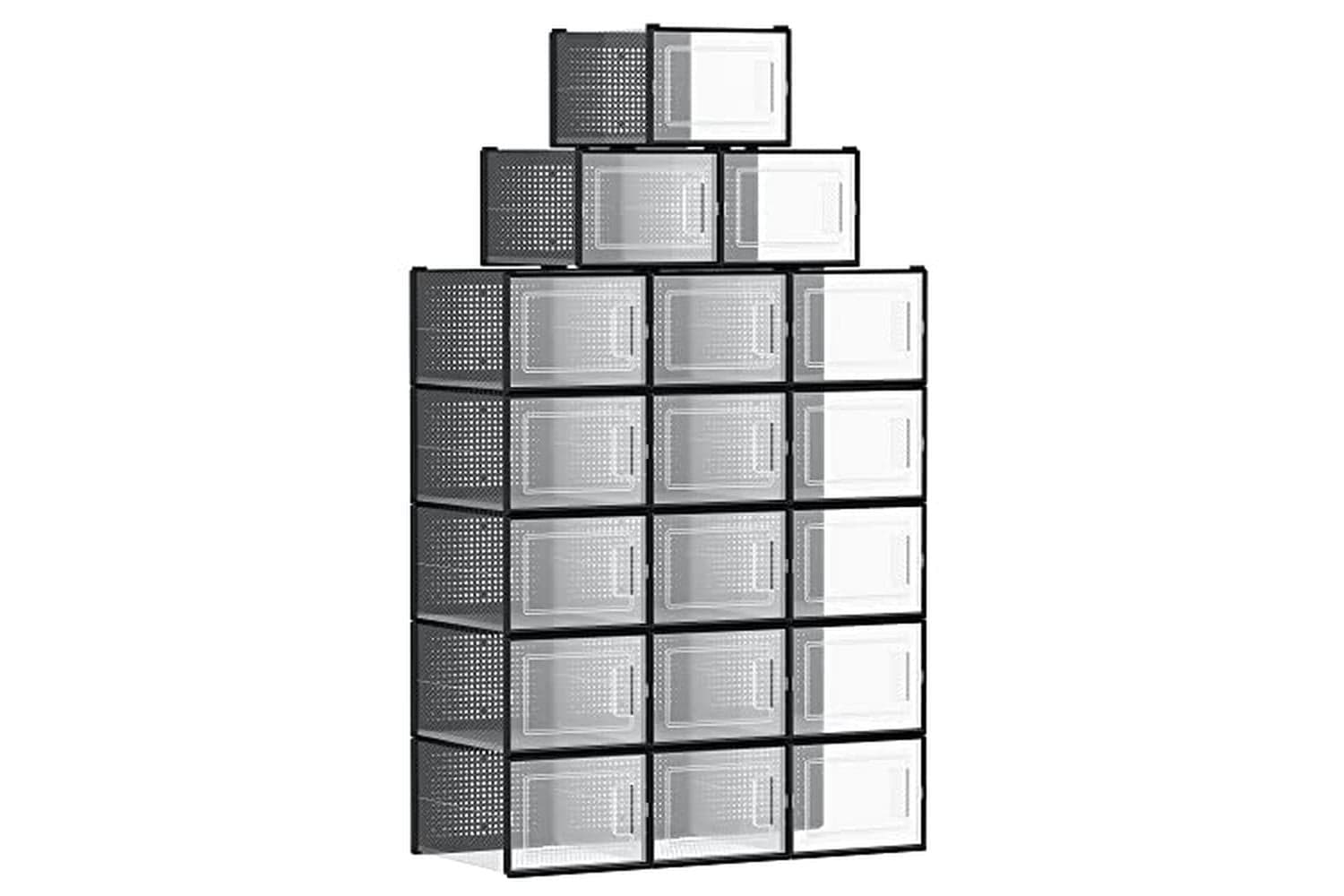 Songmics Shoe Boxes Pack Of 18 | Foldable Stackable Plastic | Large