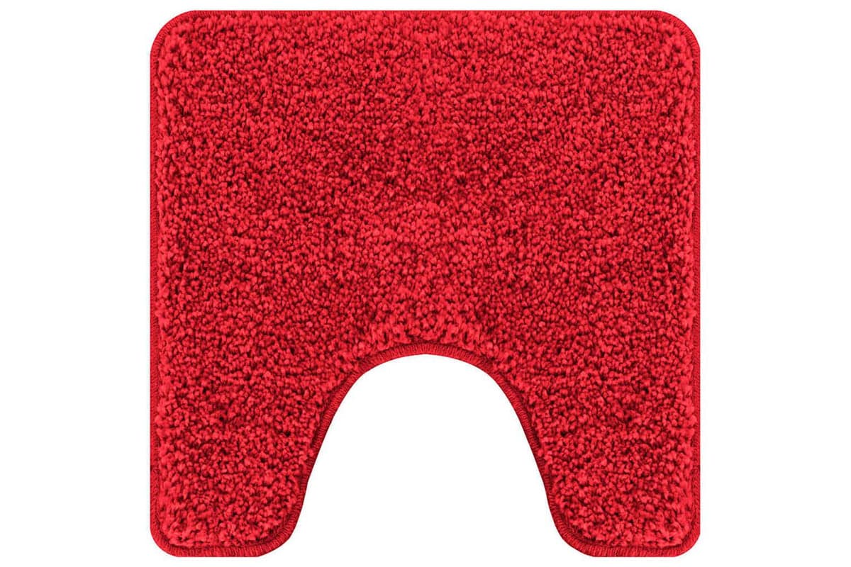 Anti-slip Bath Mat With Toilet Cut Red 50 X 50 Cm Pp