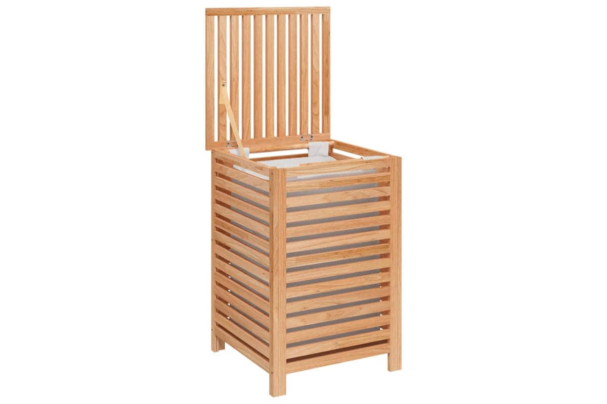 vidaXL Laundry Basket 45x45x65cm Solid Wood Walnut