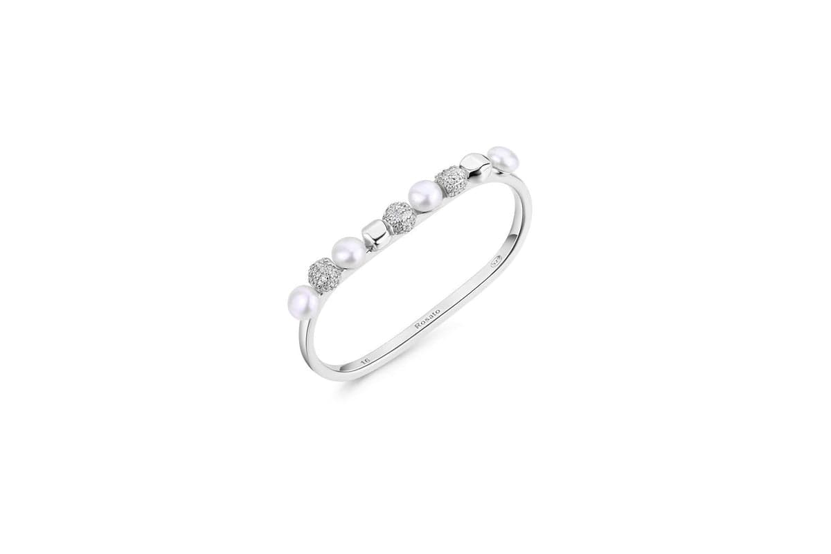 Rosato Rzaz033 Azzurra Silver Sparkling Ladies Fashion Ring
