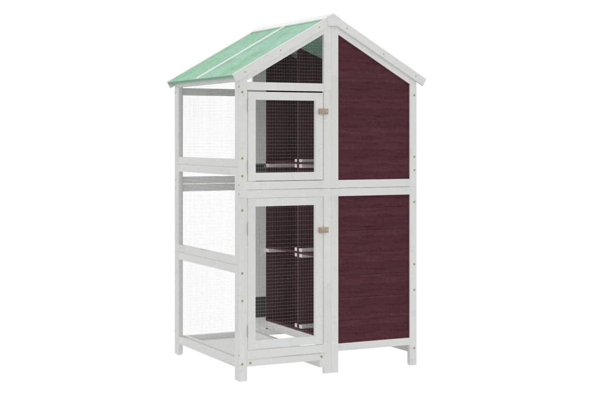 vidaXL 172260 Bird House Mocha 97x81x152cm Solid Wood Pine