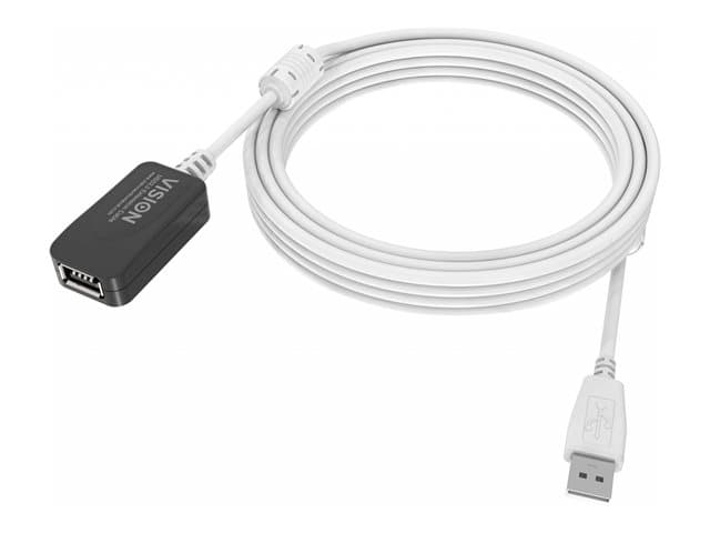 VISION - Techconnect - USB extension cable - USB (F) to USB (M) - USB 2.0 - 5 m - active - white