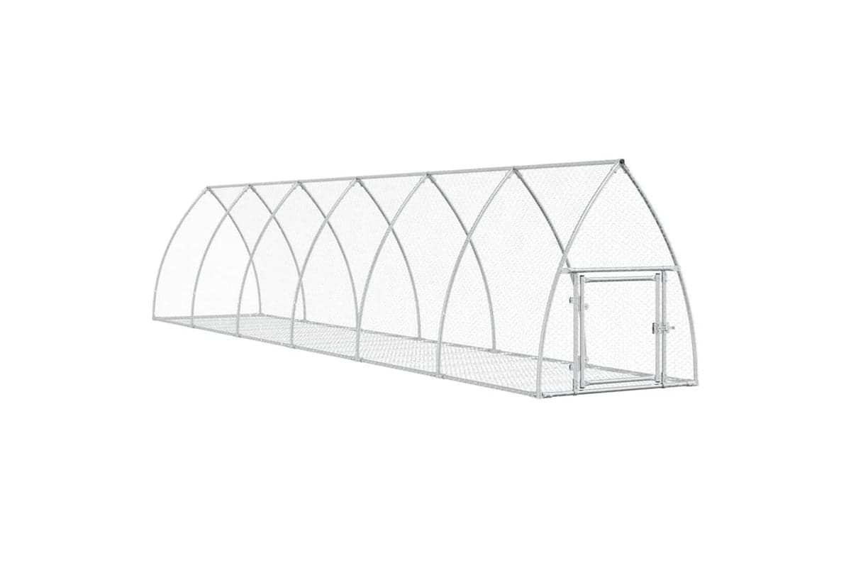 vidaXL 3281529 Rabbit Cage Silver 600x105x120cm Galvanised Steel