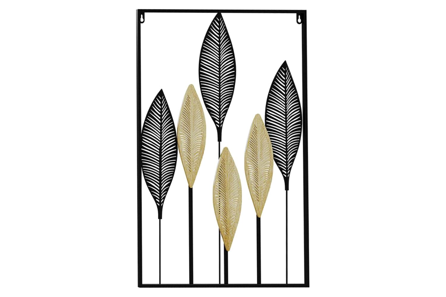 Homcom | 3D Metal Wall Art | Black/Beige | 50 x 70 cm