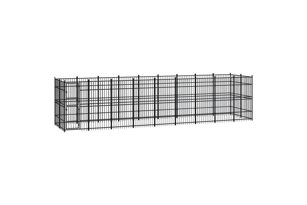 Vidaxl 3097963 Outdoor Dog Kennel Steel 16.59 M2