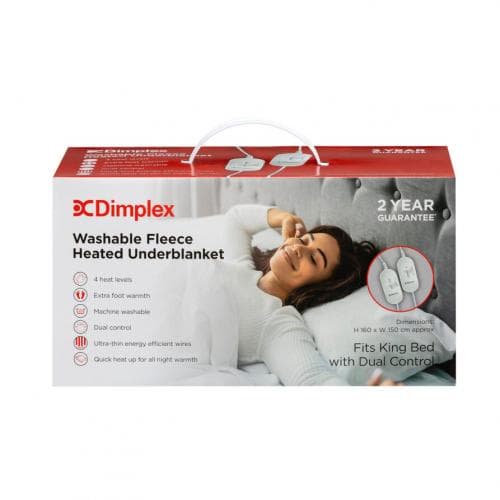 DIMPLEX KING FLEECE UNDER BLANKET - DUAL CONTROL