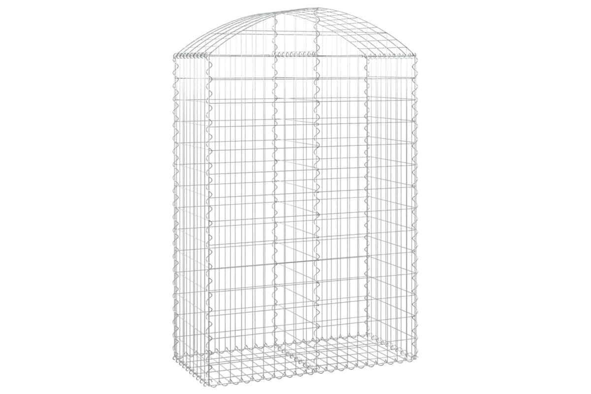 vidaXL 153437 Arched Gabion Basket 100x50x140/160cm Galvanised Iron