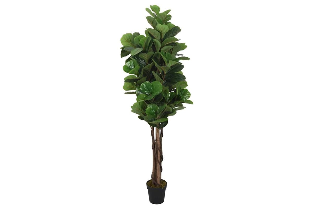 Artificial Fiddle Leaf Fig Tree 134 Leaves 120 Cm Green