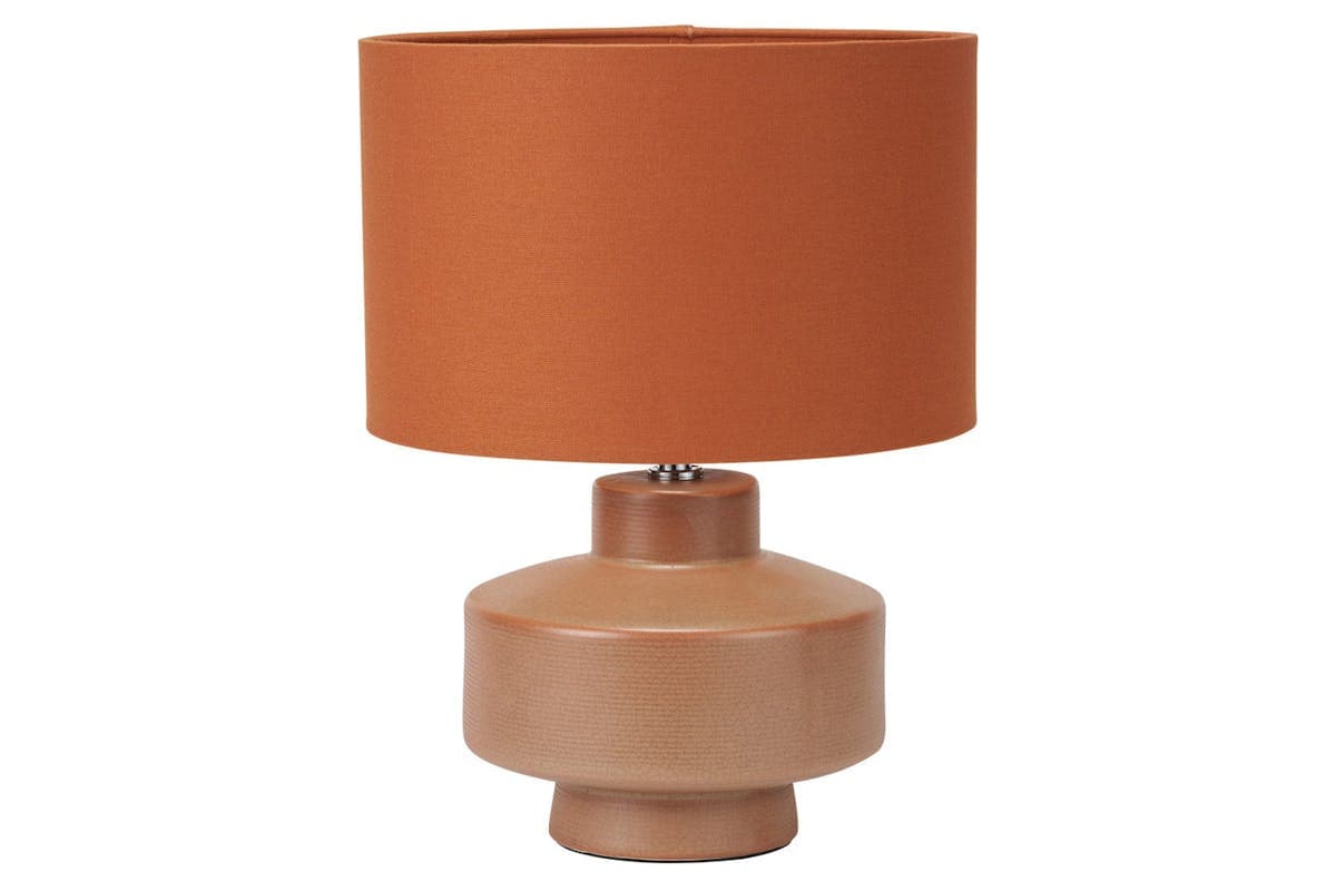 Elure Crackle Ceramic Table Lamp | Cinnamon