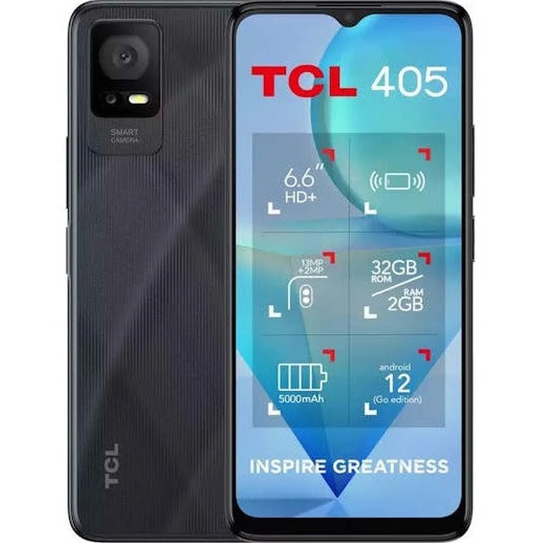 TCL 405 6.6" 32GB 4G SIM Free Smartphone - Dark Grey