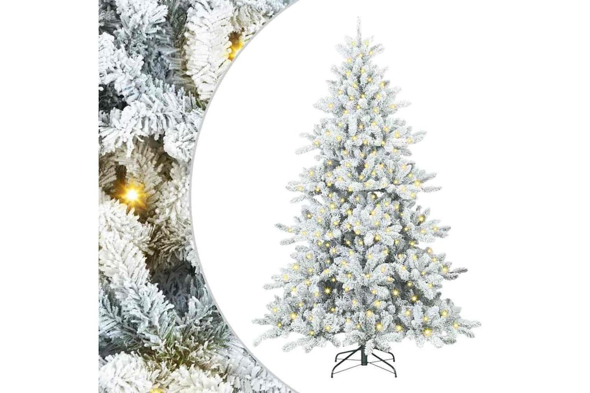 Vidaxl Artificial Hinged Christmas Tree With 300 Leds 180 Cm Pvc