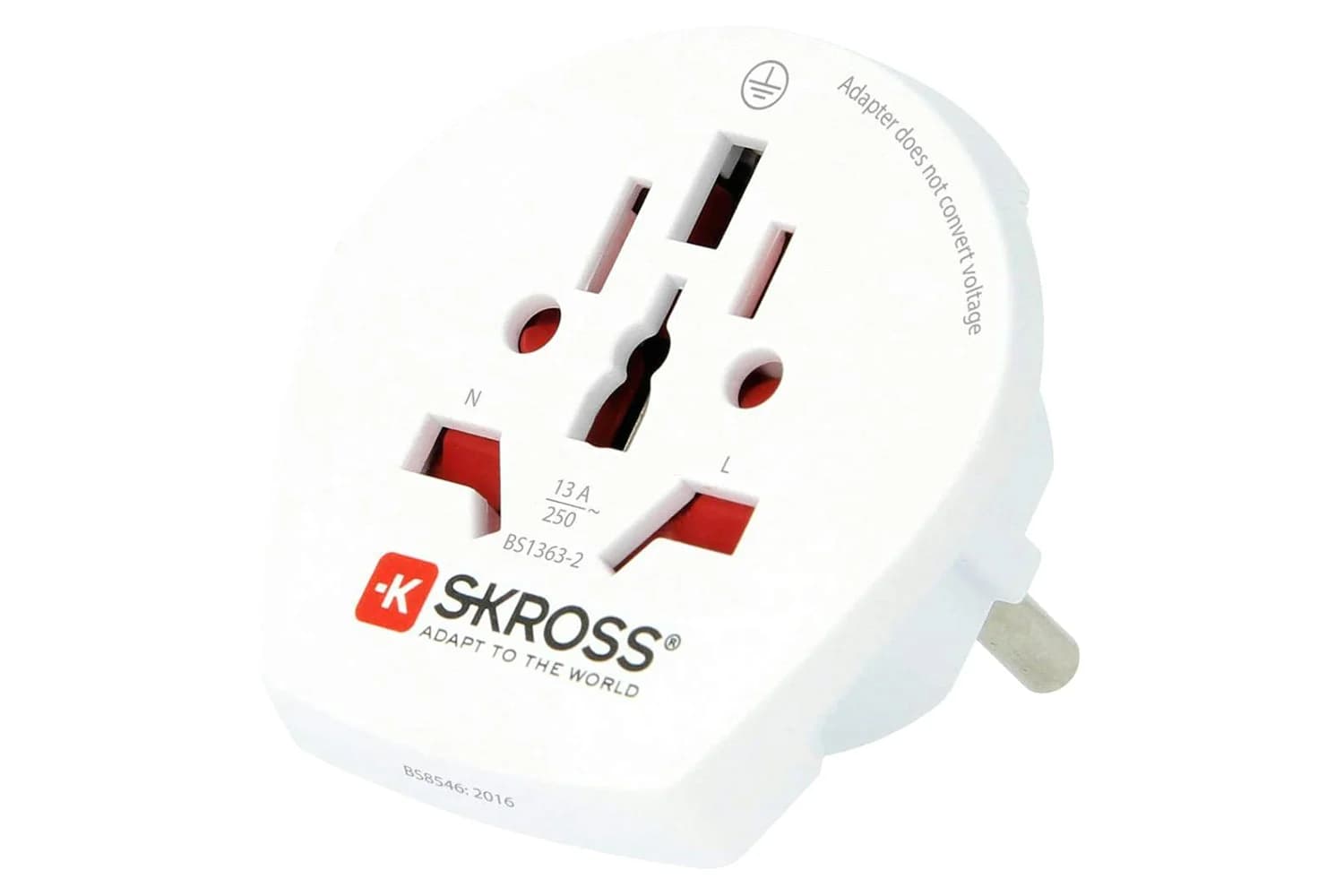 Skross World to Europe Travel Adapter | White